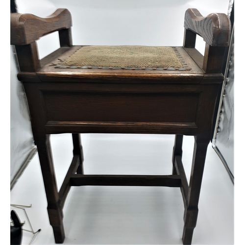 77 - VICTORIAN/EDWARDIAN PIANO STOOL With LIFT UP LID (Age Related Wear)(Please Note This Lot WILL NOT BE... 