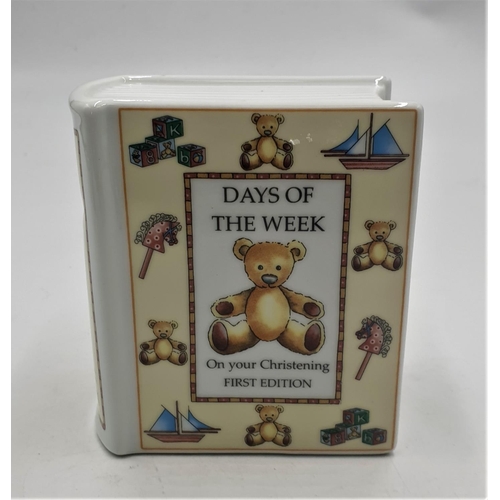 78 - ROYAL WORCESTER DAYS OF THE WEEK MONEY BOX 'ON YOUR CHRISTENING FIRST EDITION'