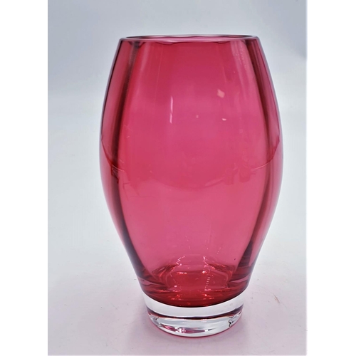 797 - MURANO RUBY GLASS 16cm VASE