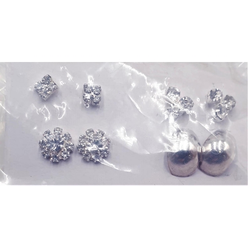 803 - SILVER (925) EARRINGS (Four Pairs)