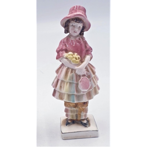 9 - KATZHUTTE HERTWIG & Co. (Germany) PORCELAIN FIGURINES (2) OF TWO GIRLS  (Model Nos 792 And 794) c193... 