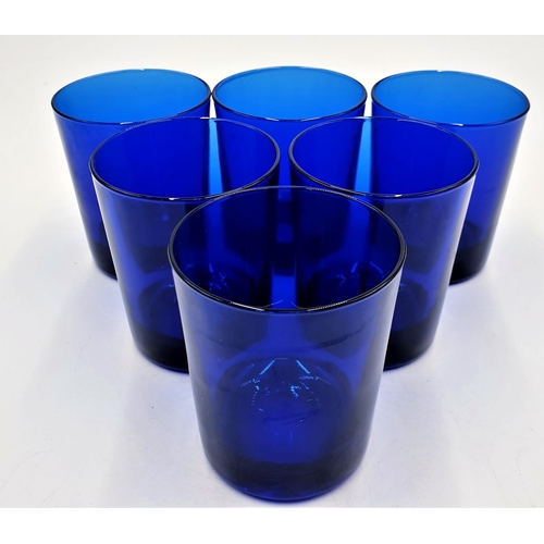 98 - BRISTOL BLUE GLASS BEAKERS (6)