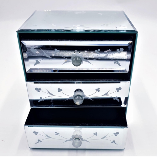 785 - GLASS JEWELLERY BOX