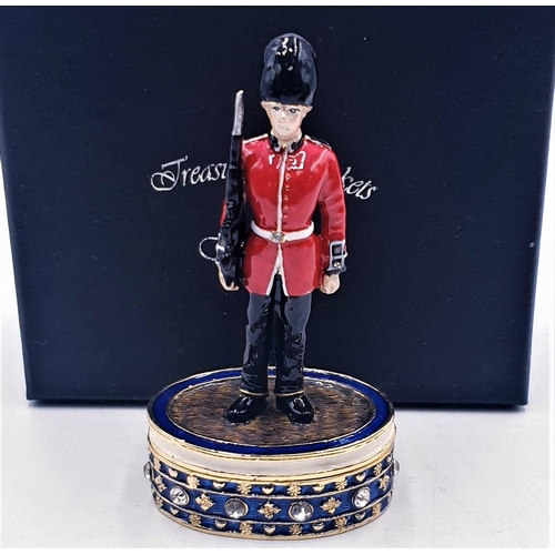 733 - JULIANA DESIGN STUDIO'S METAL/ENAMELLED TRINKET BOX FASHIONED AS A GUARDSMAN FROM THE TREASURED TRIN... 