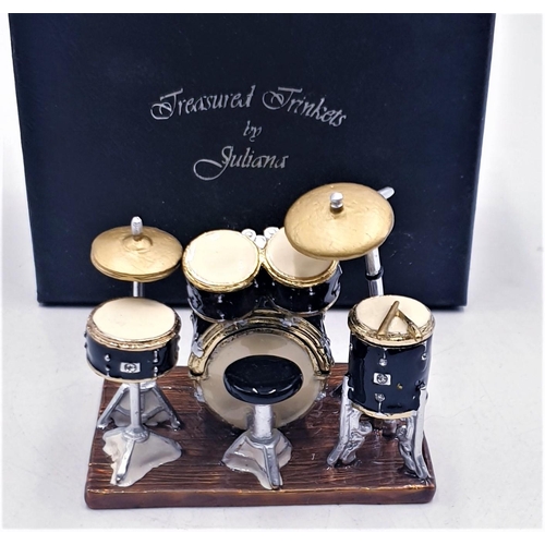 738 - JULIANA DESIGN STUDIO'S  METAL/ENAMELLED TRINKET BOX FASHIONED AS A DRUM SET FROM THE TREASURED TRIN... 