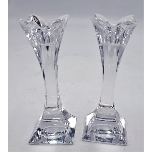 205 - NACHTMANN CRYSTAL 13cm CANDLE STICKS