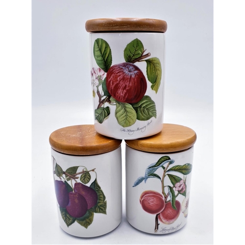 218 - PORTMEIRION STORAGE 13cm JARS (3)