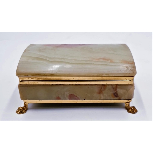 220 - ONYX JEWELLERY CASKET (Old)