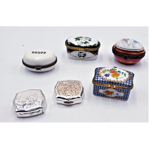 223 - PORCELAIN SNUFF BOXES (6)