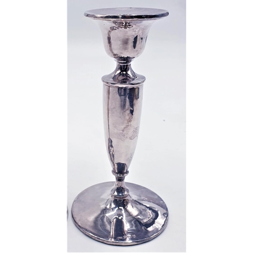 398 - SILVER (Hallmarked) 16.5cm CANDLESTICKS (2)