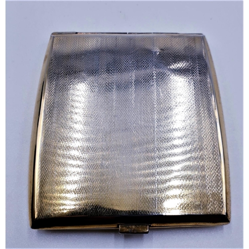 475 - SILVER 18ct ENGINE TURNED CARD CASE  (Total Weight 108.11 Grams)