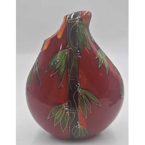 527 - ANITA HARRIS ART POTTERY Large 22cm TEARDROP VASE 