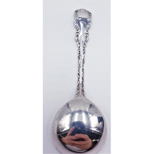 531 - STERLING SILVER SAUCE SPOON By Makers Wright,Kay & Co (Length 12cm , Total Weight 19.6 Grams)