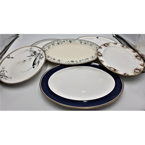 570 - CHINA SERVING PLATTERS (6) INC WEDGWOOD, ROYAL ALBERT ,Etc (Marked 2nds)