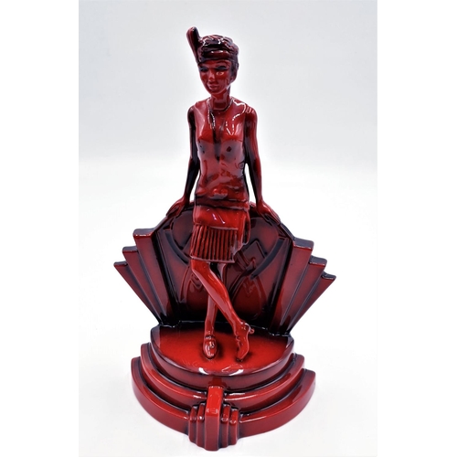 60 - PEGGY DAVIES STUDIO'S 25cm CHARACTER 1930s STYLE FIGURINE FROM THE RUBY FUSIONS COLLECTION