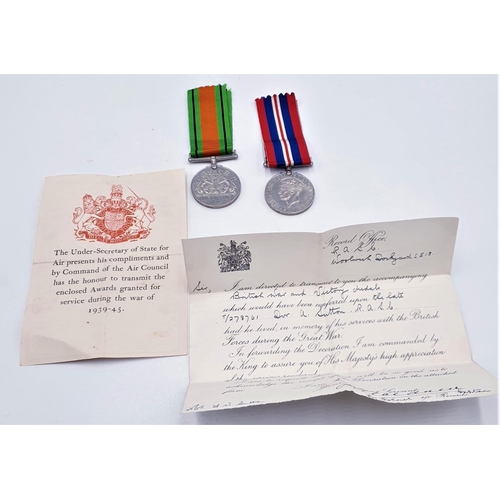 605 - WWII DEFENCE And WARE MEDALS (Boxed And Papers)