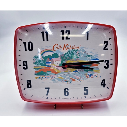 618 - CATH KIDSTON 25cm x 21cm  WALL CLOCK  (Found To Be Working When Photographed)