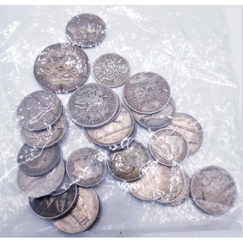 665 - GREAT BRITAIN And CONTINENTAL SILVER COINAGE (Total Weight 105 Grams)