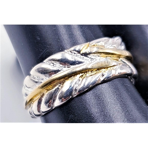 674 - SILVER (925) RING (Size T , Total Weight 4.40 Grams)   (Boxed)