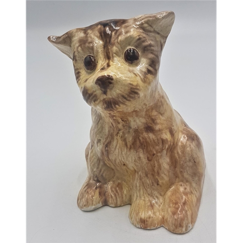 692 - ANITA HARRIS ART POTTERY 14cm MODEL OF A CUTE TERRIER (Signed In Gold By Anita Harris)