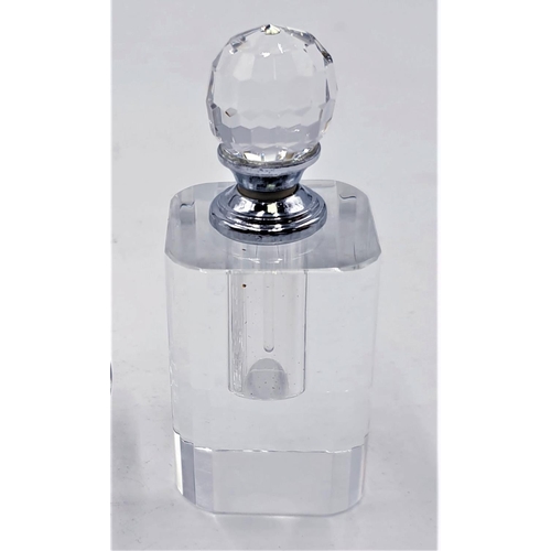 722 - CRYSTAL GLASS SCENT BOTTLES (2)