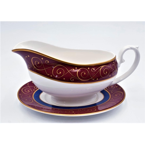 743 - LINDA LEE LEIGHTON CERAMICS GRAVY BOAT And UNDER TRAY