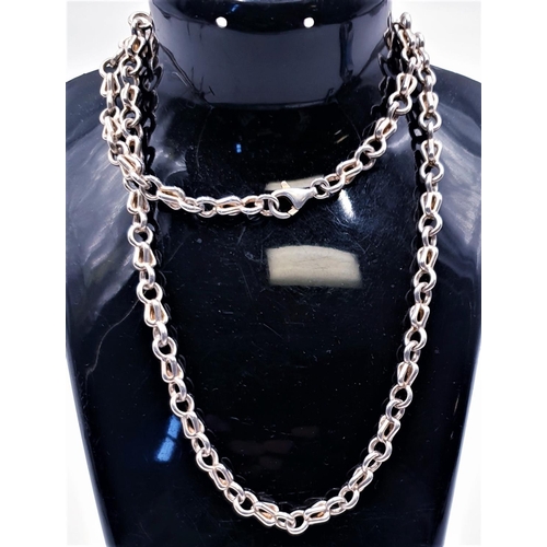 755 - SILVER (925) 60 cm CHAIN (Total Weight 45 Grams)