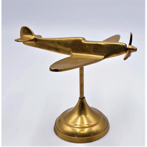 796 - BRASS MODEL OF A SPITFIRE