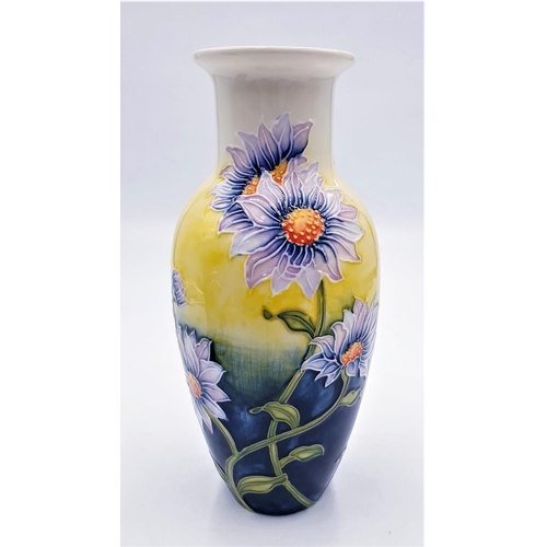 108A - OLD TUPTON WARE 20cm TUBELINED VASE (11500) IN THE LILAC DAISY FLOWER DESIGN (Original Box)