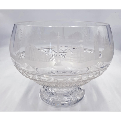 634 - WATERFORD CRYSTAL 26 cm Dia FOOTED BOWL (Produced For The London 2012 Olympic Games) (Extremely Rare... 