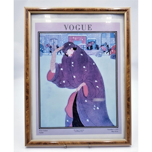 652 - FRAMED VOGUE ART DECO LADY