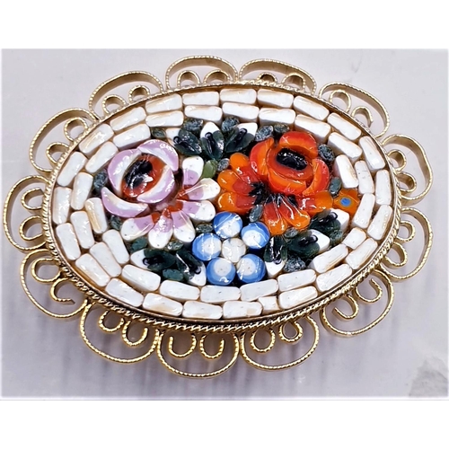 705 - MICRO MOSIAC BROOCH