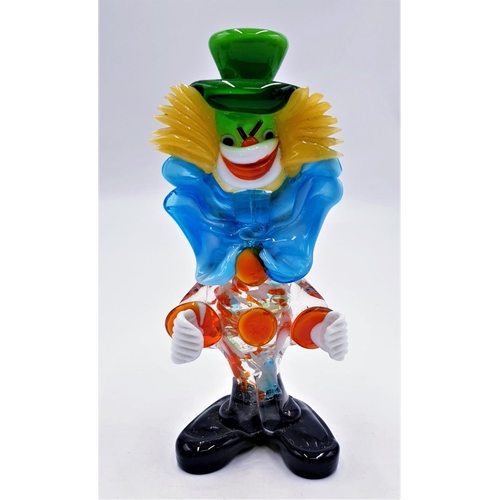 134 - MURANO GLASS 21 cm FIGURINE OF A CLOWN