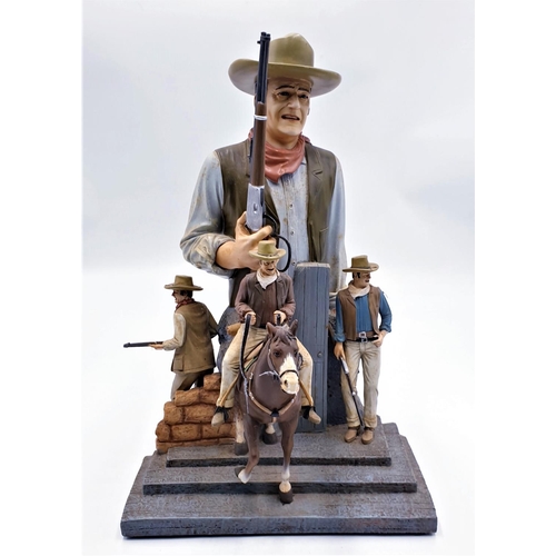 143 - RESIN 35 cm FIGURINE OF JOHN WAYNE  