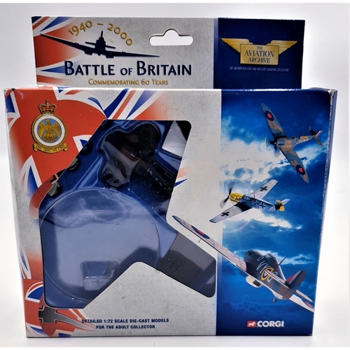 146 - CORGI DIE CAST MODEL OF A HAWKER HURRICANE FROM THE BATTLE OF BRITAIN COLLECTION