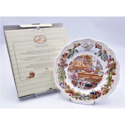 155 - ROYAL DOULTON 20 cm Dia PLATE '2002 YEAR PLATE' (A Series Of Four Kitchen Scene Plates) FROM THE BRA... 