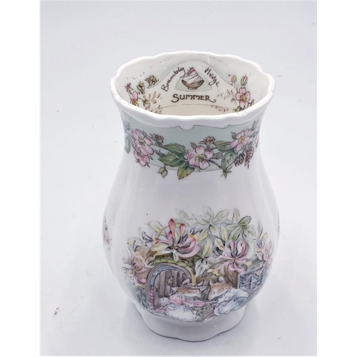 158 - ROYAL DOULTON CHINA 13cm VASE 'SUMMER' FROM THE BRAMBLY HEDGE GIFT COLLECTION