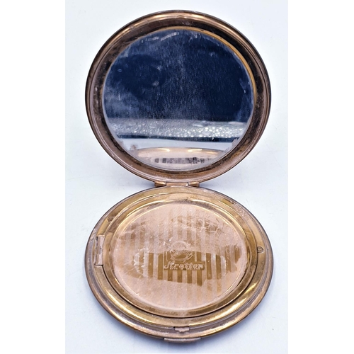 411 - STRATTON BLUE TOPAZ JEWEL POWDER COMPACT