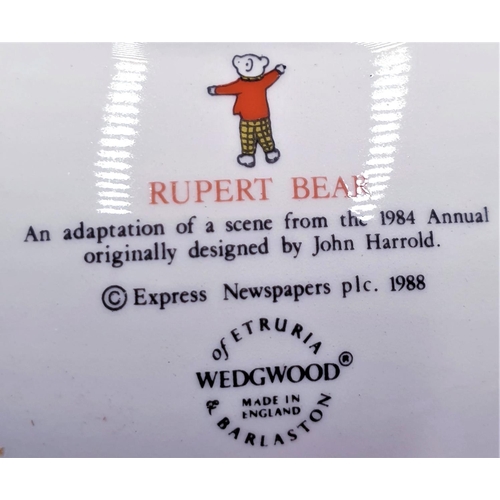 413 - WEDGWOOD CHINA 20cm Dia WALL CLOCK FROM THE RUPERT BEAR COLLECTION c1980s