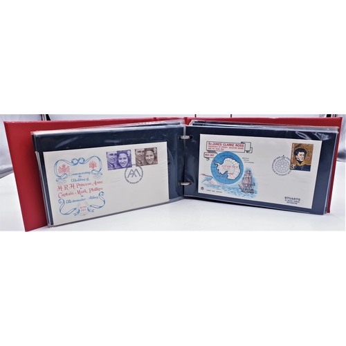 456 - GREAT BRITAIN 40 FIRST DAY COVERS IN RED BINDER