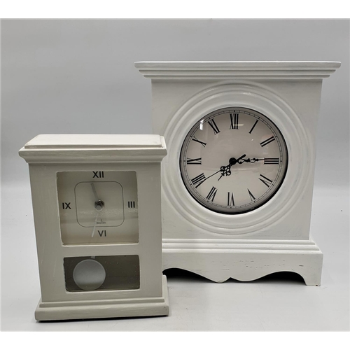 460 - WOODEN CASED MODERN CLOCKS (2)