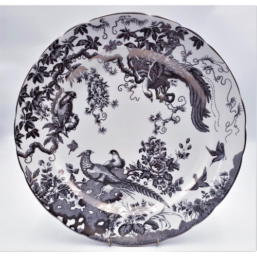 55 - ROYAL CROWN DERBY CHINA 35cm Dia CHARGER IN THE AVES PLATINUM