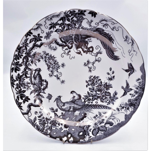 55A - ROYAL CROWN DERBY CHINA 35cm Dia CHARGER IN THE AVES PLATINUM