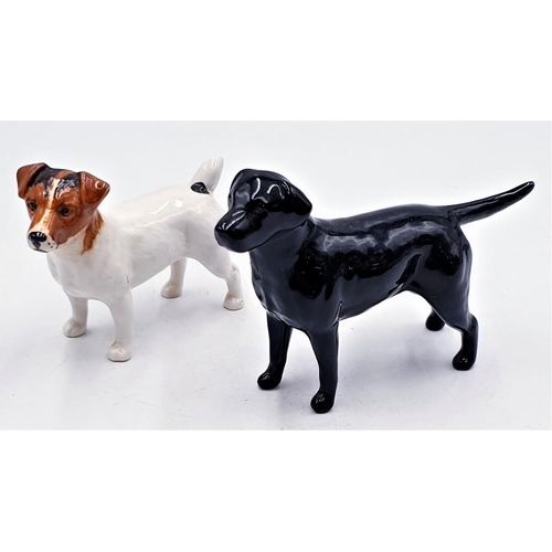 589 - BESWICK MODEL OF A JACK RUSSEL Plus BESWICK MODEL OF A LABRADOR