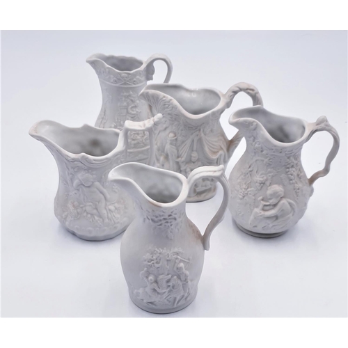 60A - PORTMEIRION PARIAN WARE JUGS (5)