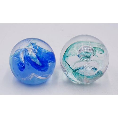 695 - CAITHNESS CRYSTAL PAPERWEIGHT (2) 