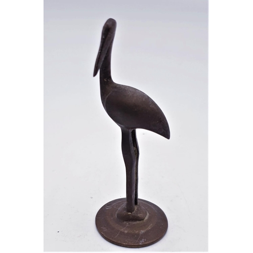 746 - BRONZE 9cm  MODEL OF A STORK