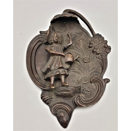 792 - BRONZE (Very Heavy) DUTCH GIRL PLAQUE