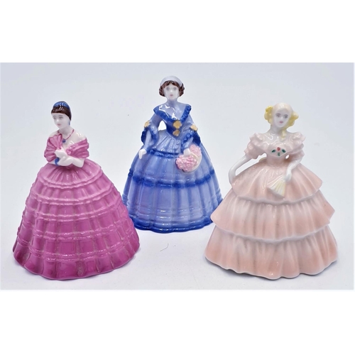 809 - COALPORT CHINA CHARACTER FIGURINES (3) 