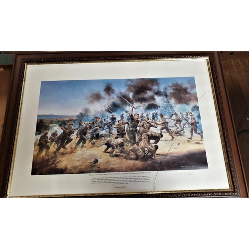 107 - FRAMED & GLAZED Extra Large  82cm x 62cm (Limited Edition) PRINT  'LIEUTENANT GEORGE CAIRNS VC AT TH... 